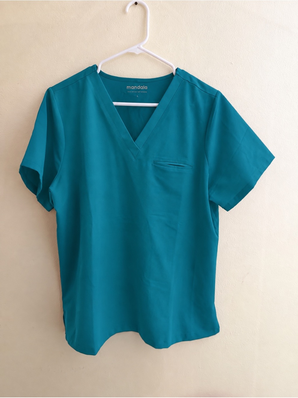 Mandala Teal V-Neck Women’s Scrubs Set